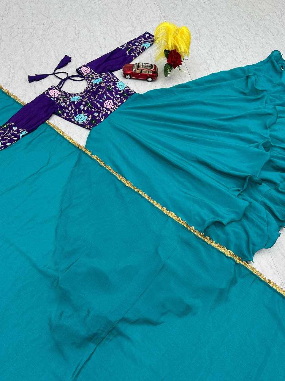 PC 512 Chinon Embroidery Thread Work Gown