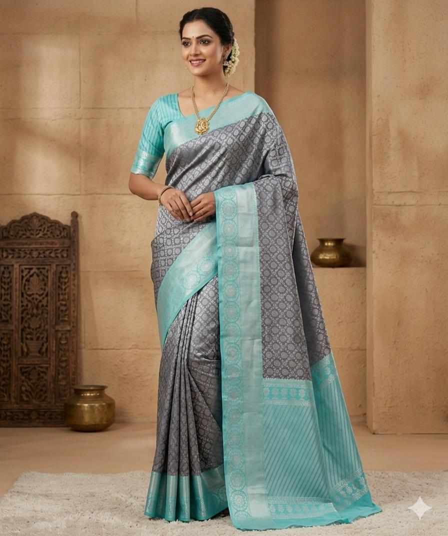 MF 2080  SOFT LICHI SILK CLOTH SAREE