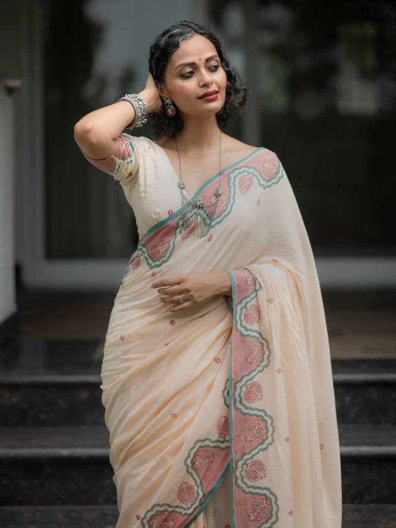 KP-W 351 Classic Digital Printed Saree