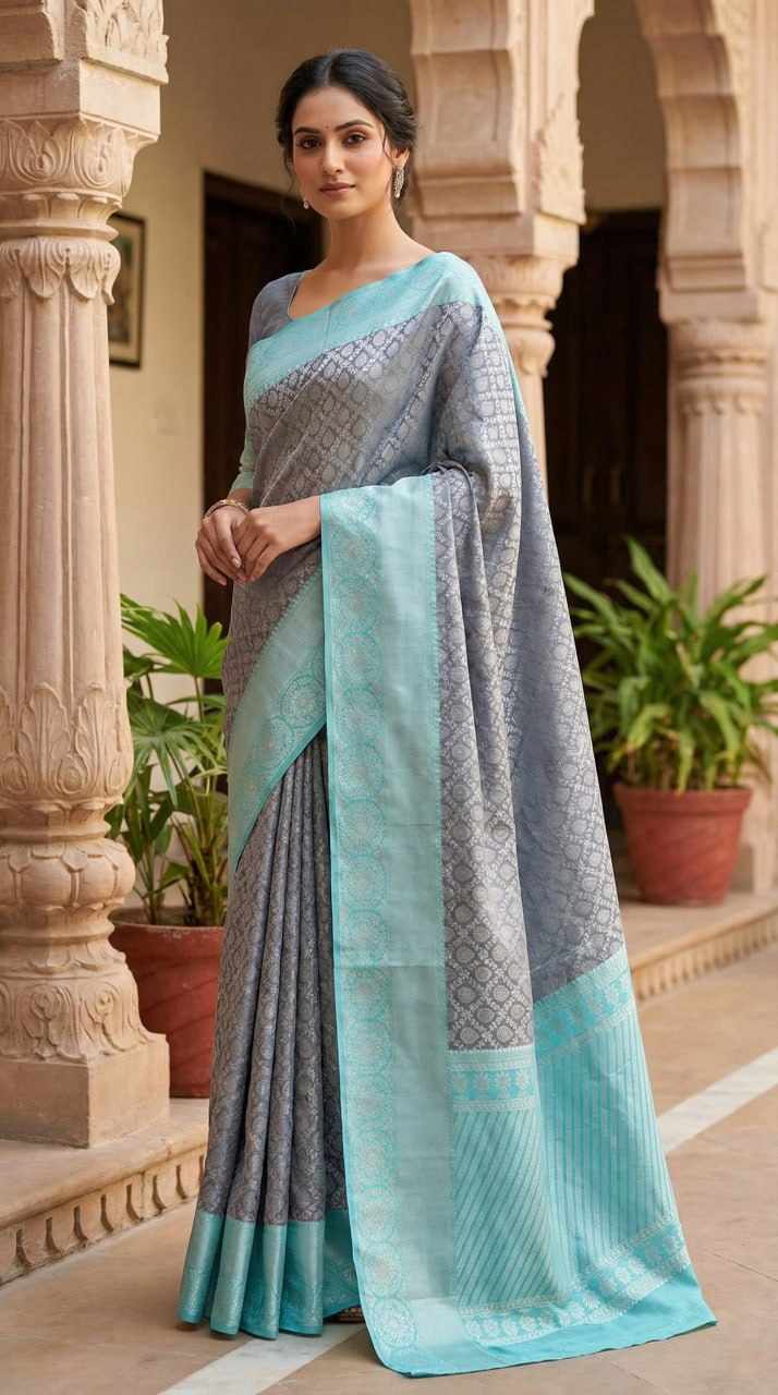 MF 2080  SOFT LICHI SILK CLOTH SAREE