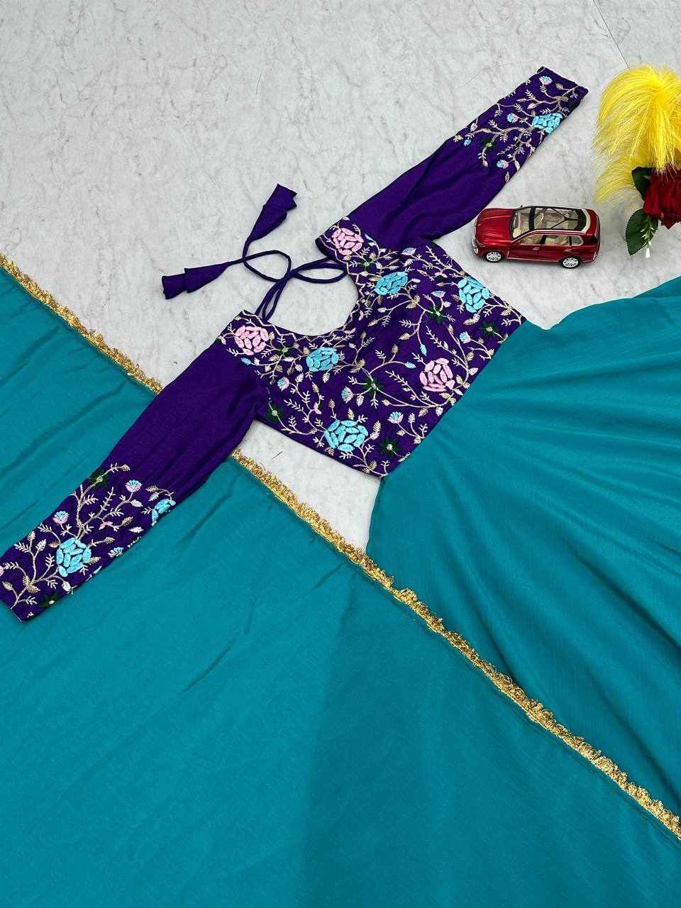 PC 512 Chinon Embroidery Thread Work Gown