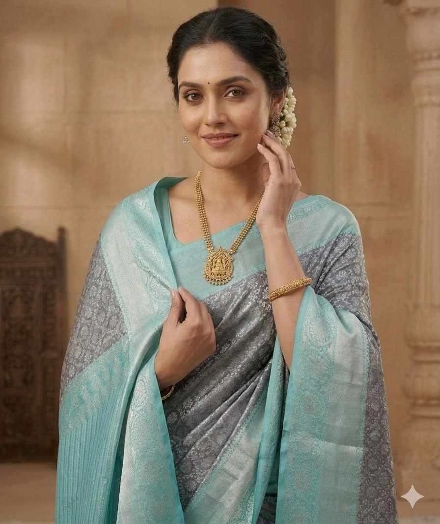MF 2080  SOFT LICHI SILK CLOTH SAREE