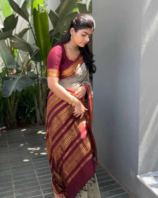 Graceful Drape Rich Texture And Elegant Designed Saree