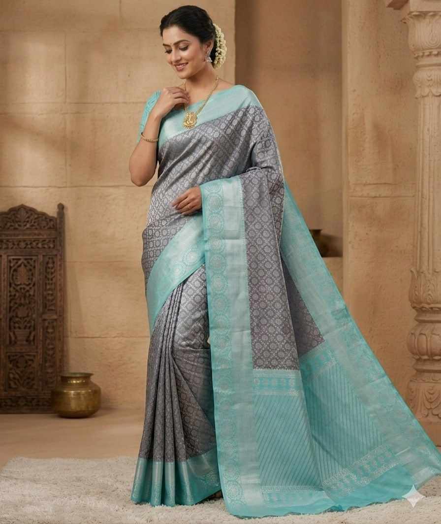 MF 2080  SOFT LICHI SILK CLOTH SAREE